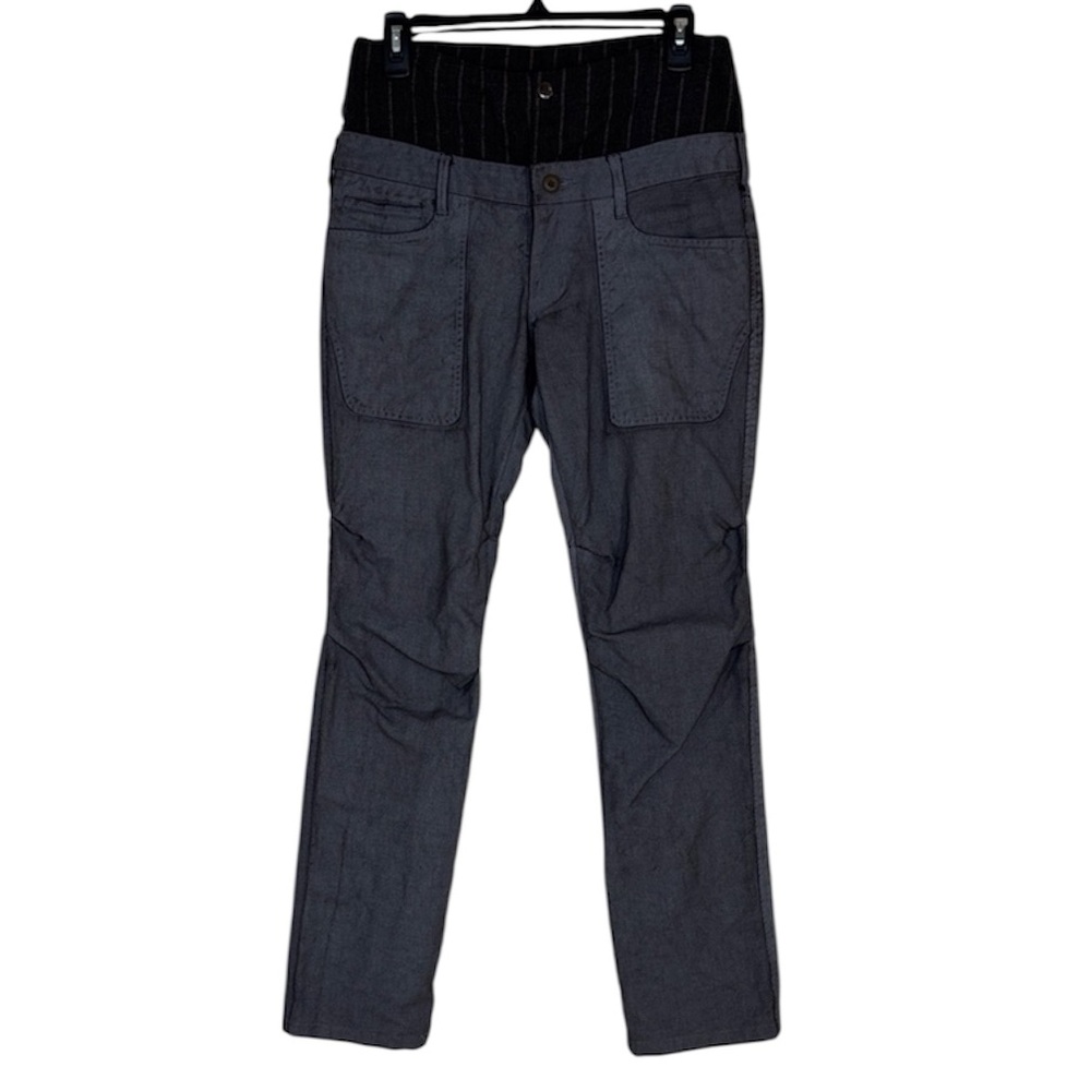 Men's Slim Straight Gray Streetwear Pants Small Waist 32